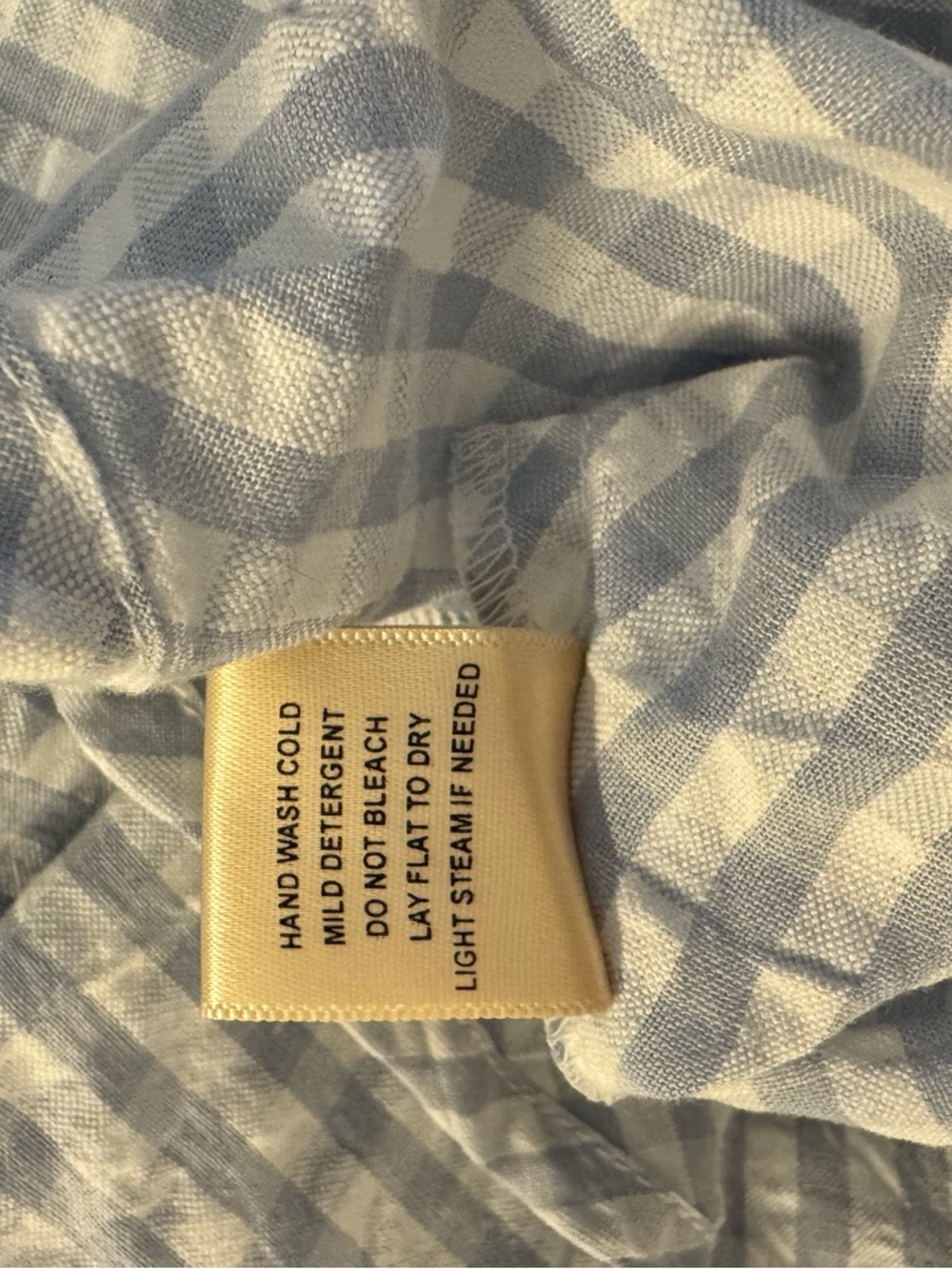 NWOT lovestitch Nordstrom Blue Seaside Gingham Cross-Back Midi Dress Medium - Picture 10 of 10
